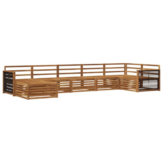 vidaXL Outdoor-Sofagarnitur 7 Stk Natur 3383622