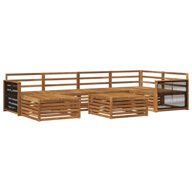 vidaXL Outdoor-Sofagarnitur 7 Stk Natur 3383592