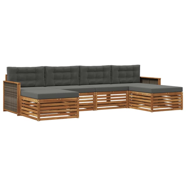 vidaXL Sofagarnituren mit Kissen 6 Stk Massivholz Akazie 3383680