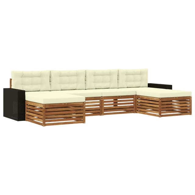 vidaXL Sofagarnituren mit Kissen 6 Stk Massivholz Akazie 3383693