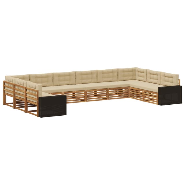 vidaXL Sofagarnituren mit Kissen 10 Stk Massivholz Akazie 3383906