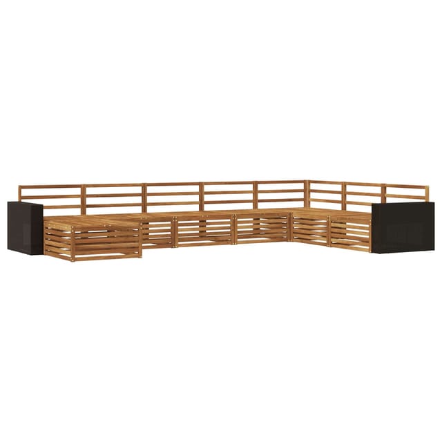 vidaXL Outdoor-Sofagarnitur 8 Stk Natur 3383722