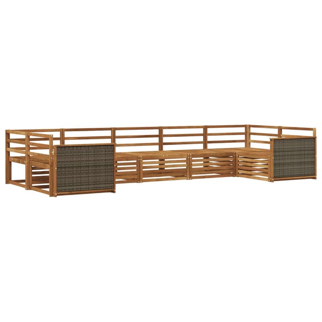 vidaXL Outdoor-Sofagarnitur 7 Stk Natur 3383797
