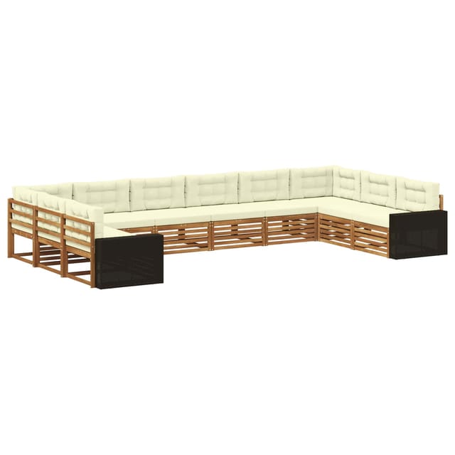 vidaXL Sofagarnituren mit Kissen 10 Stk Massivholz Akazie 3383903