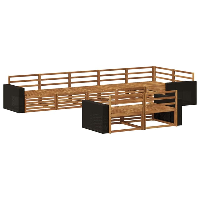 vidaXL Outdoor-Sofagarnitur 8 Stk Natur 3383512