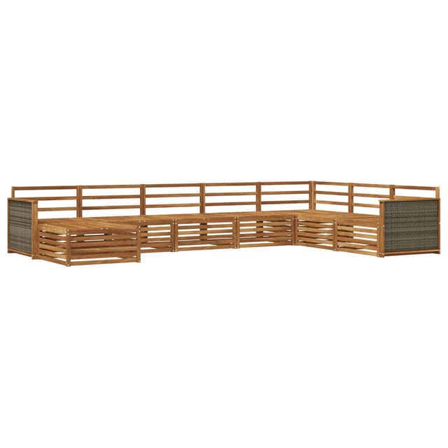 vidaXL Outdoor-Sofagarnitur 8 Stk Natur 3383707