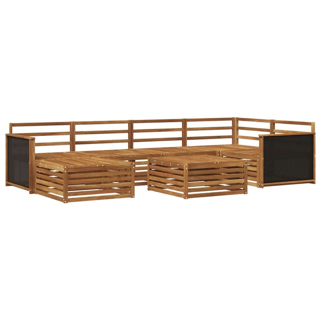 vidaXL Outdoor-Sofagarnitur 7 Stk Natur 3383582