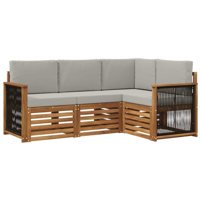 vidaXL Sofagarnituren mit Kissen 4 Stk Massivholz Akazie 3384292