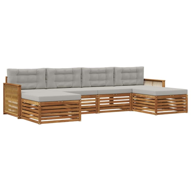 vidaXL Sofagarnituren mit Kissen 6 Stk Massivholz Akazie 3383689