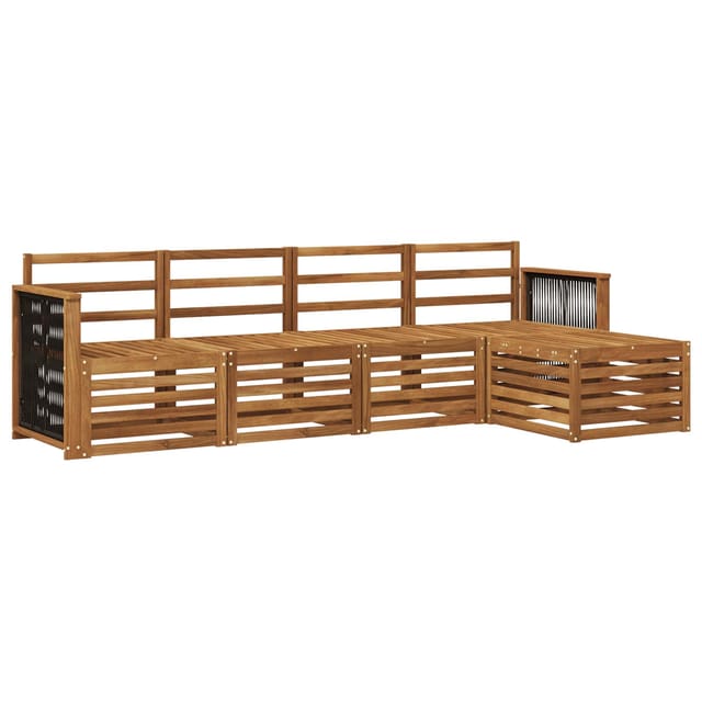 vidaXL Outdoor-Sofagarnitur 5 Stk Natur 3384230