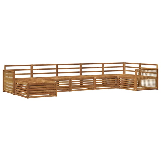 vidaXL Outdoor-Sofagarnitur 7 Stk Natur 3383627