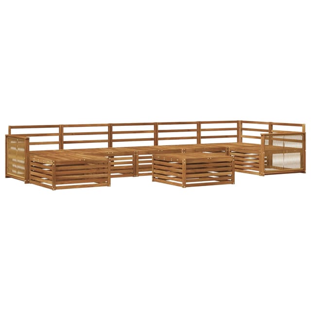 vidaXL Outdoor-Sofagarnitur 8 Stk Natur 3383657