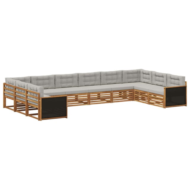 vidaXL Sofagarnituren mit Kissen 10 Stk Massivholz Akazie 3383884