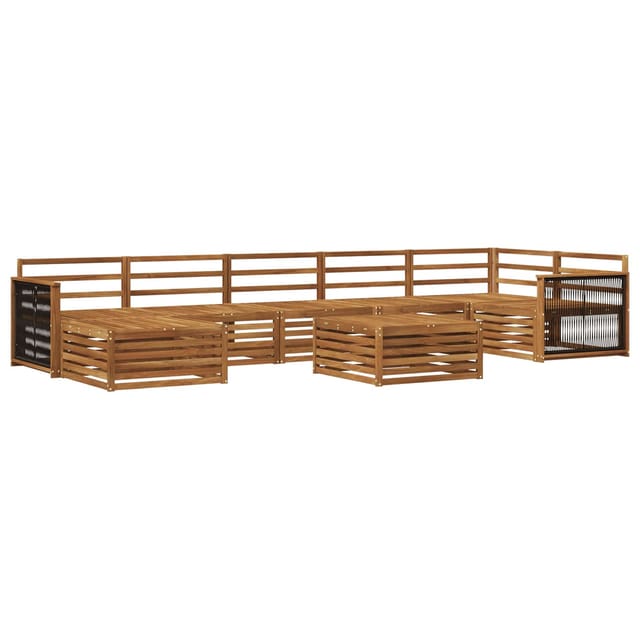 vidaXL Outdoor-Sofagarnitur 8 Stk Natur 3383652