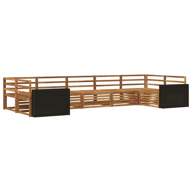 vidaXL Outdoor-Sofagarnitur 7 Stk Natur 3383812
