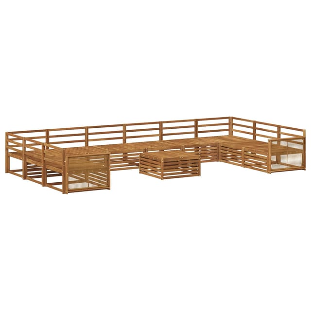 vidaXL Sofagarnituren 11 Stk Massivholz Akazie 3383927
