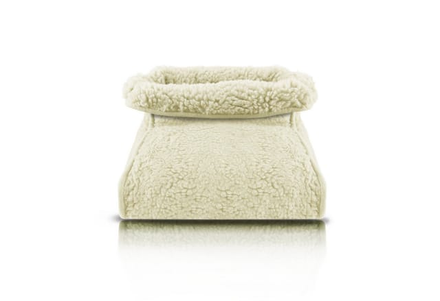 Bestlivings Fußwärmer ohne Strom Lammfloroptik Universalgröße Beige