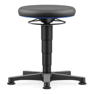 Bimos Hocker Allround Skintec schwarz Sitzhöhe 560-830 mm Fußring
