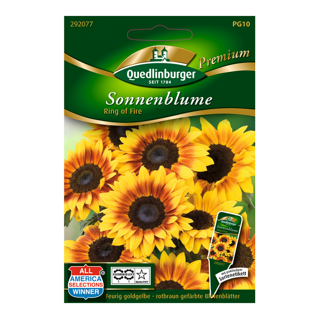 Quedlinburger Sonnenblume "Ring of Fire" 15 Stück