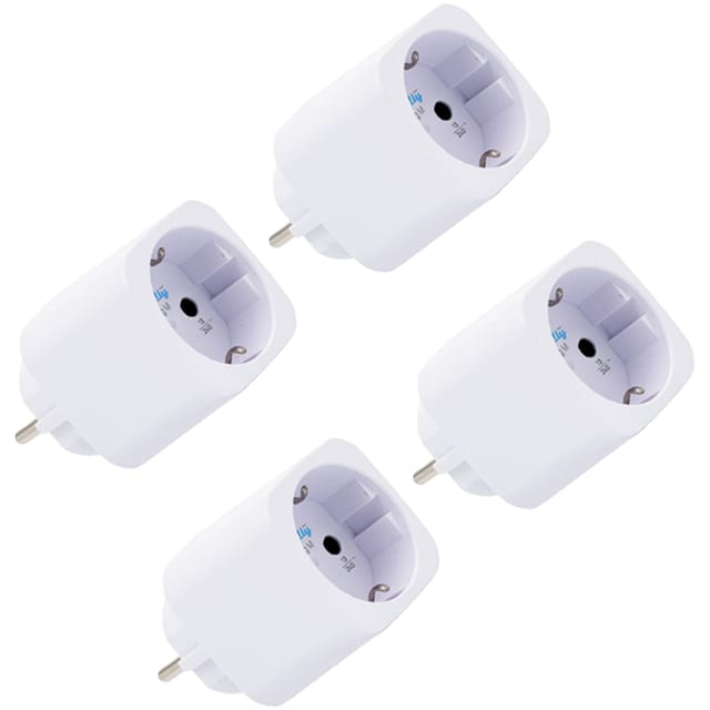 Shelly Plug &amp; Play Plug M Gen3 White 4er Set Smarter Zwischenstecker 13A Messfunktion WLAN BT weiß