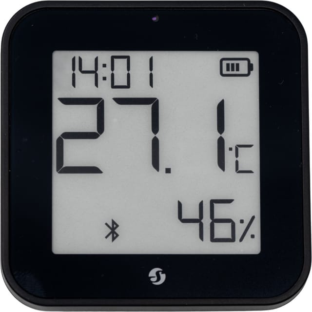 Shelly Plug &amp; Play Blu ZB H&amp;T Display Black Temperatur- &amp; Feuchtigkeitssensor E-Paper Display Bluetooth Zigbee Schwarz