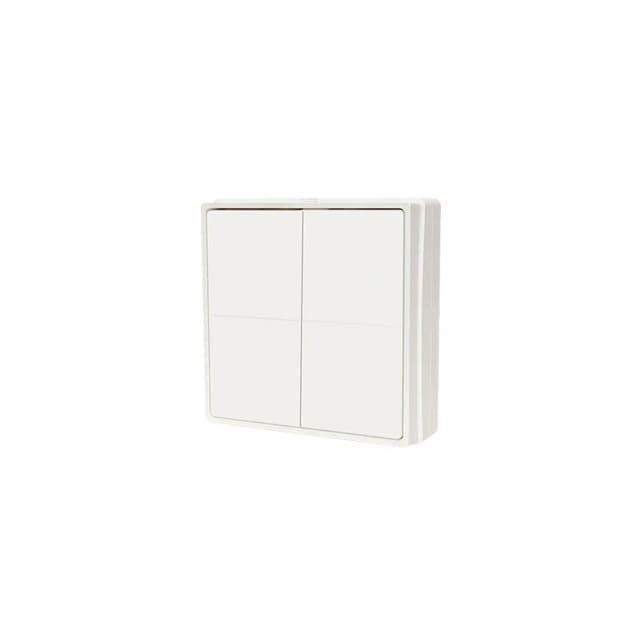 Shelly Plug &amp; Play Blu ZB Wall Switch 4 Wandtaster 4-fach 16 Aktionen Bluetooth Zigbee Batterie Weiß