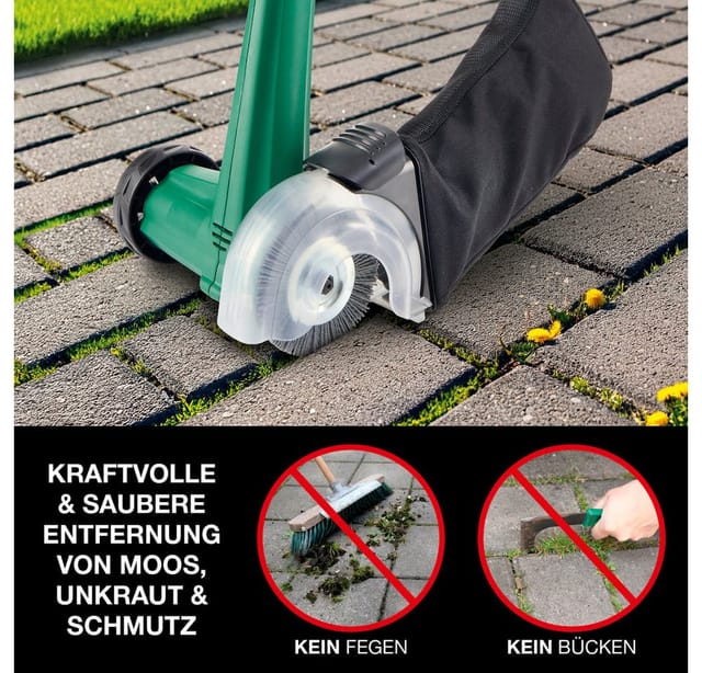 EASYmaxx Fugenreiniger 140W grün elektrisch mit Auffangbehälter