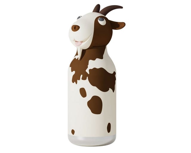 ASOBU Trinkflasche Asobu® Kindertrinkflasche BESTIE mit Strohhalm 460ml - ZIEGE