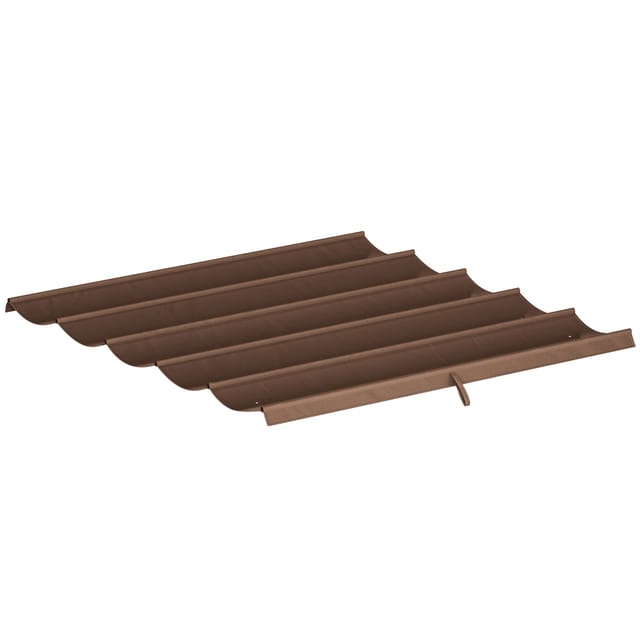 X 3 M Große, Einziehbare Pergola-markise Mit Ablauflöchern, Wetterfest, Polyester, 250 X 255 Cm, Braun