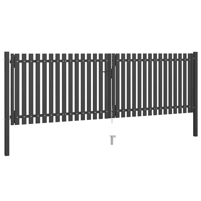 Maison Exclusive - Gartentor Aus Stahl 400 X 100 Cm Anthrazit