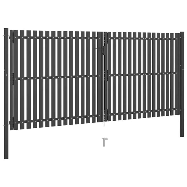 Maison Exclusive - Gartentor Aus Stahl 400 X 175 Cm Anthrazit