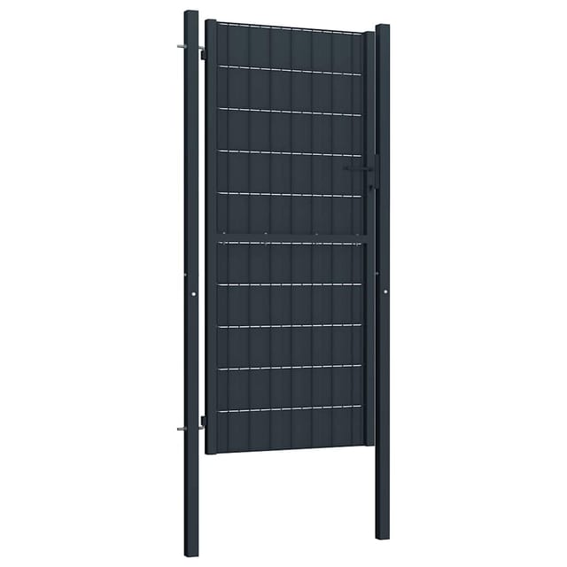 Maison Exclusive - Gartentor Aus Pvc Und Stahl 100 X 204 Cm Anthr