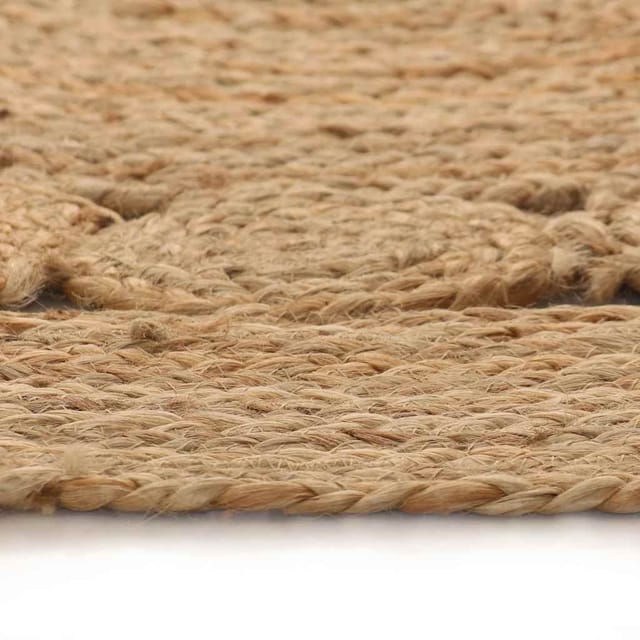 Maison Exclusive - Teppich Flechtmuster Jute 90 Cm Rund