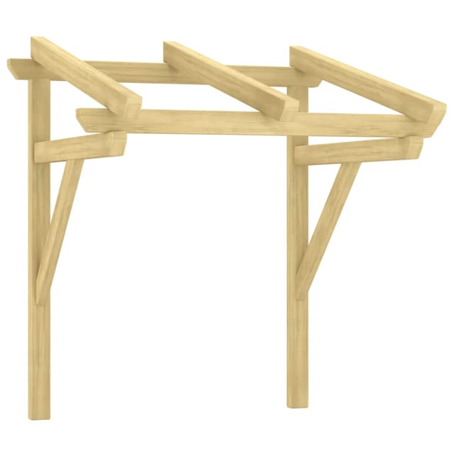 Maison Exclusive - Türvordach 100x100x80 Cm Massivholz Kiefer Imp