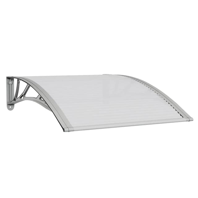 Maison Exclusive - Türvordach Grau Und Transparent 100x75 Cm Poly