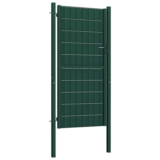 Maison Exclusive - Gartentor Aus Pvc Und Stahl 100 X 124 Cm Grün