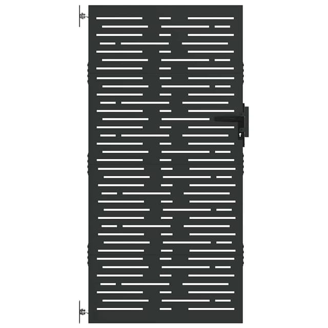 Maison Exclusive - Gartentor Schwarz 85 X 175 Cm Pulverbeschichte