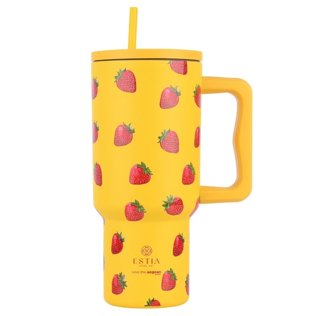 Berry Bright 900 Ml Thermobecher Mit Strohhalm