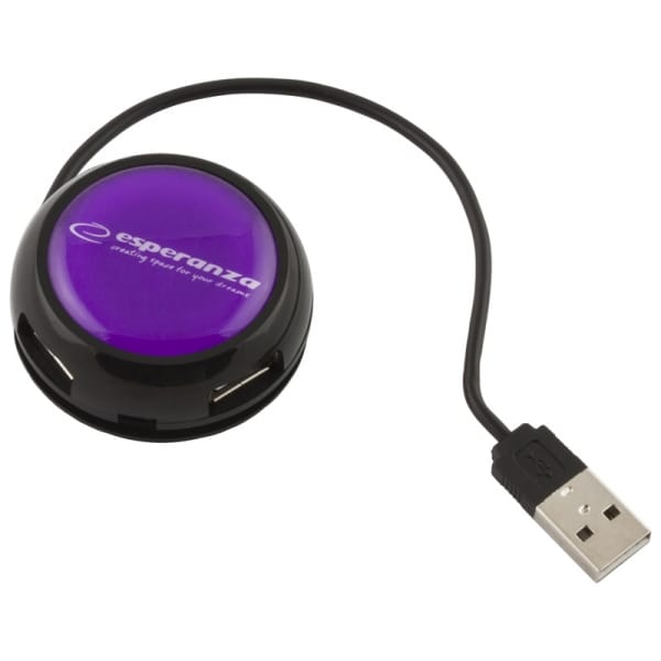 Es272f Usb 2.0 Hub Mit 4 Anschlüssen, Farbe: Yoyo Purple