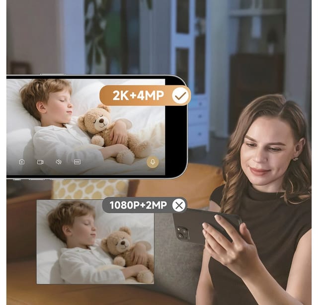 2k Ir-wlan-bluetooth-innenraum-überwachungskamera – Weiß