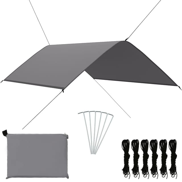 Outdoor-tarp 3x2 M Grau Vidaxl