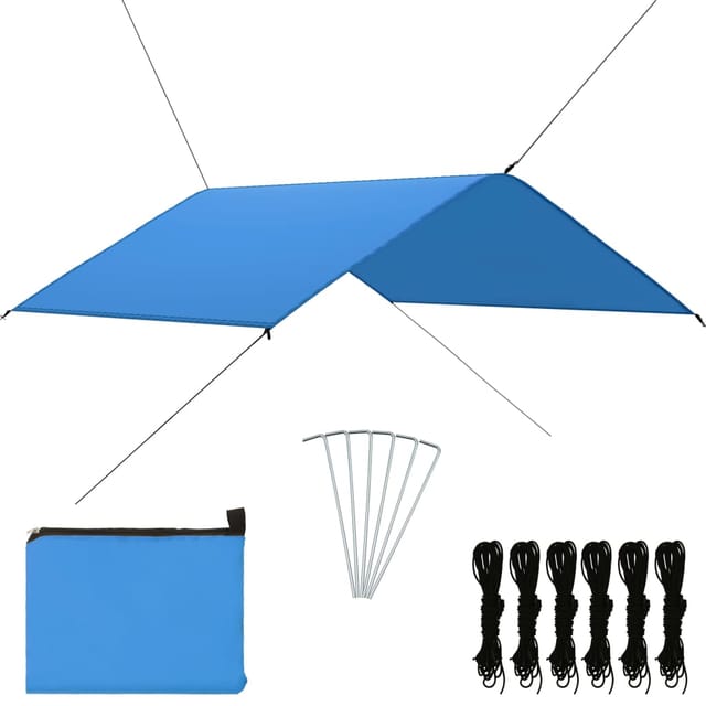 Outdoor-tarp 4x4 M Blau Vidaxl