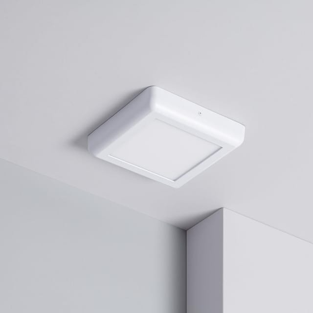 Efectoled - Led-deckenleuchte 12w Eckig Metall 178x178mm Design White 4000k Neutralweiß