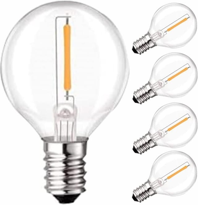 Zolginah G40 Led Lampen – 7 W – 4 Lampen Warmweiß 2700k – Transparentes Glas – Ersatz Für Wasserdichte G40 Solar-außenleuchten