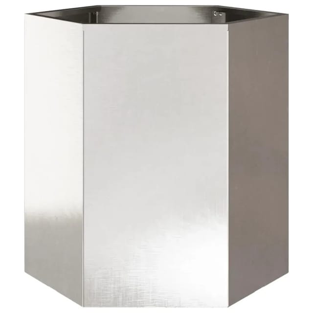 vidaXL Pflanzkübel Sechseckig 46x40x45 Edelstahl 851116