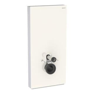 Geberit Wand-WC-Modul Monolith Plus Bauh. 101cm, Fr. Gl. sand-grau, S. Alu