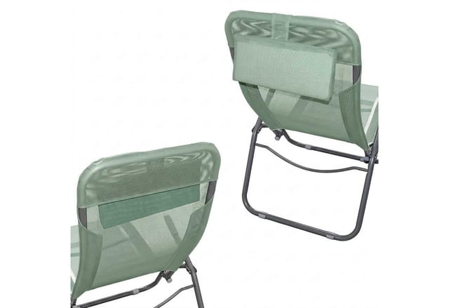 Gesundheitsliege Mit Kopfkissen - 190 Cm / Grün - Klappbare Garten Sonnen Liege