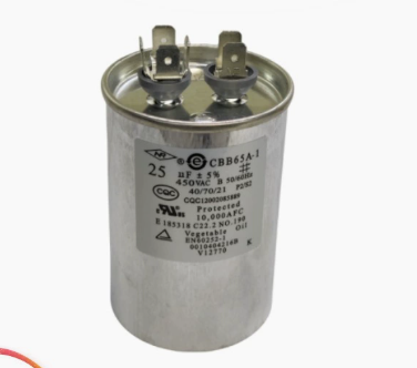 Cbb65 25uf 450v Anlaufkondensator Für Klimaanlagenkompressoren, Metallisierter Folienkondensator, Einphasig, Geeignet Für Klimaanlagen, Gefrierschränke Und Haushaltskühlgeräte.