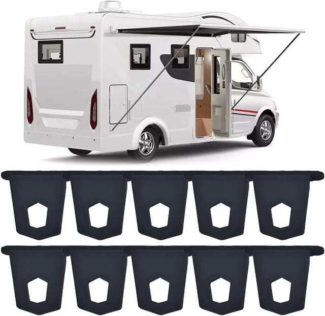 10 Haken Zum Aufhängen Von Wohnmobilmarkisen – Tragbare Gummihaken Für Den Außenbereich, Für Gardinenstangen, Handtücher Und Campingausrüstung