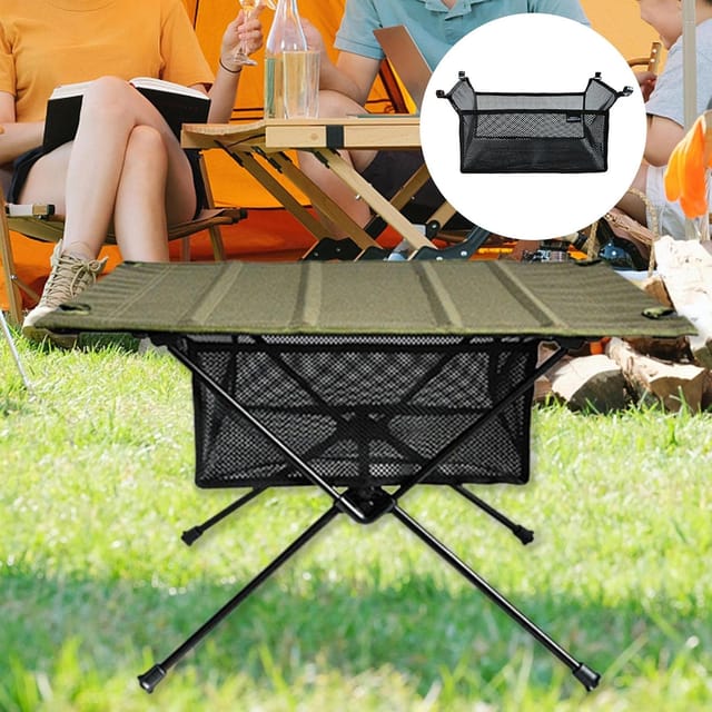 Klappbarer Und Beleuchteter Picknicktisch Tragbarer Campingtisch Mit Aufbewahrungstasche Wasserdichter Grilltisch Aus Netzgewebe Mit Wiederaufladbarer Led-beleuchtung